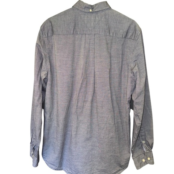 Tommy Hilfiger Men’s Button Down Shirt SZ Medium Blue Jean Print - Picture 3 of 6